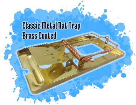 Classic Metal Rat Trap - Brass Coated